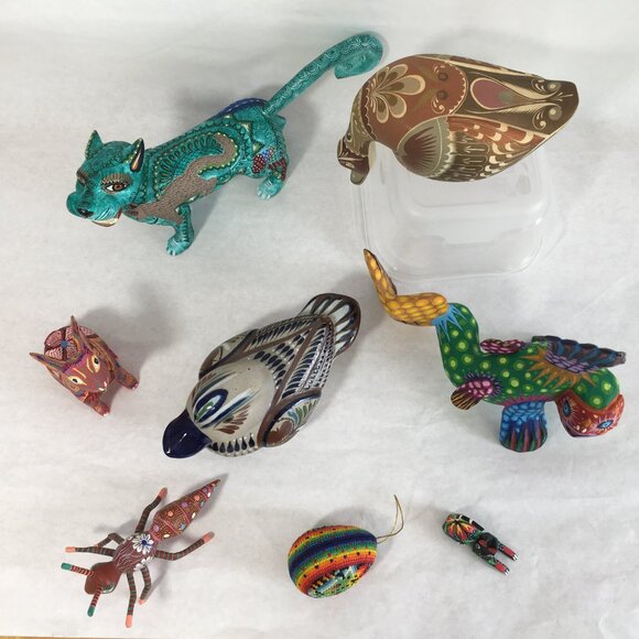 Lot of Mexican Folk Art Alebrijes, Huichol Beaded and Tonola New and Vintage. Pl - Picture 3 of 15